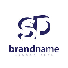 SD Initial Letter logo in negative space vector template