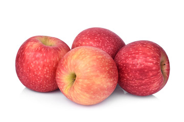 pile of pink lady apple isolated on white background