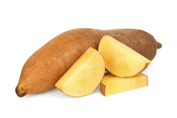 smallanthus sonchifolius (yacon),snow lotus isolated on white background