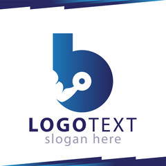 b Letter Fitness vector template