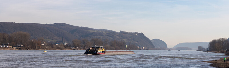 rhine river landscape germany panorama