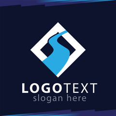 Road Abstract Logo Template