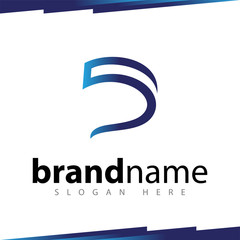 D Abstract Letter Logo Template
