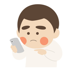 少年スマホ困惑