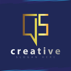 QS Talk Initial Letter Logo Vector Template