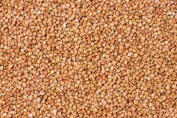 roasted buckwheat texture background. nutrition. bio. natural food ingredient.