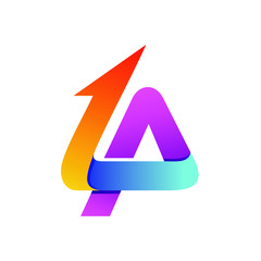 Letter L and A Logo Vector
