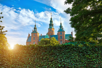 Famous Rosenborg castle, one of the most visited castles in Copenhagen