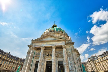 Obraz premium Frederiks Church in the historic center of Copenhagen, Denmark
