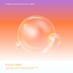 투명하고 컬러풀한 물방울