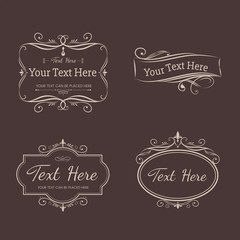 Vintage ornamental banners