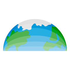 Obraz na płótnie Canvas Half top of our planet. Earth day. Vector illustration design