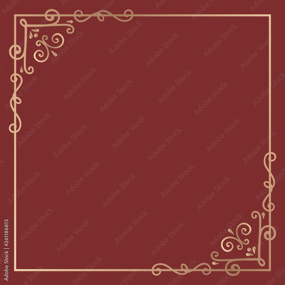 Canvas Prints gold frame background