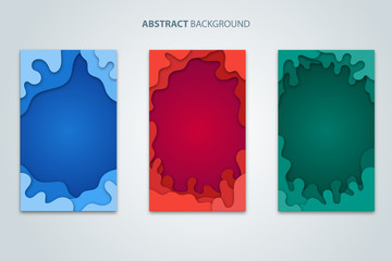 Abstract background modern style paper cut design