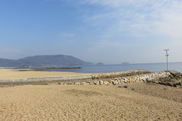 砂浜と海のある風景