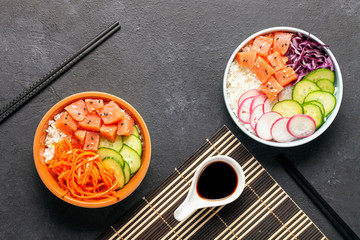 Hawaiian salmon poke bowl