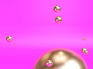 Beautiful Minimalist geometrical abstract background, pastel colors, 3D render, trend poster, Illustration..