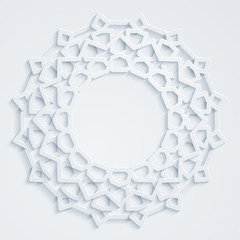 Geometric arabic circle pattern morocco ornament