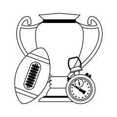 Sport game cartoons in black and white