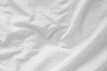 Close up of bedding White sheets with copy space.