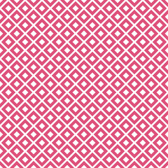 Pink Rhombus Geometric Seamless Vector Pattern with White Shapes for Valentines Day Romantic Scrapbook Paper Printable Design