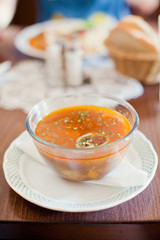 Traditional Hungarian goulash soup