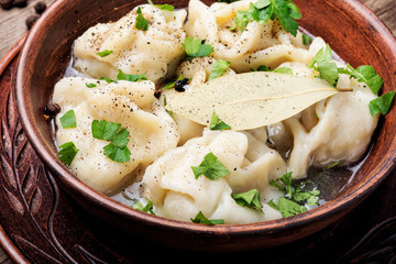 Dumplings on a plate