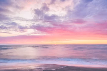 Foto auf Glas Sonnenuntergang über dem Meer © kenzo