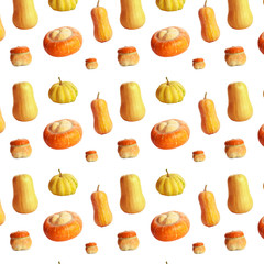 Orange Pumpkins patterned