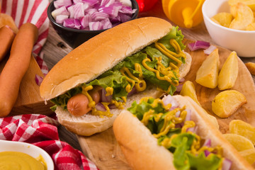Hot dogs.