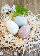 Obraz premium Nest with easter eggs