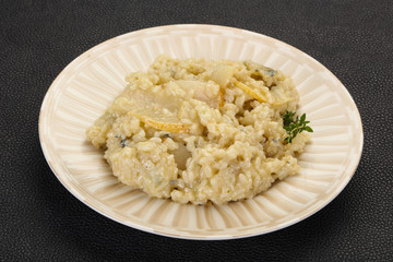 Risotto with pear and gorgonzola