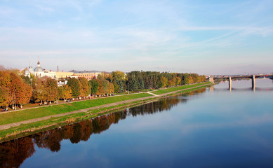 Fototapeta premium bridge on the waterfront in Tver