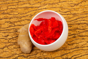 Pickled Ginger in the bowl