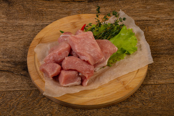 Raw pork meat for roast