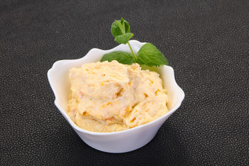 Curd with dry apricot