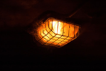 lantern on black background