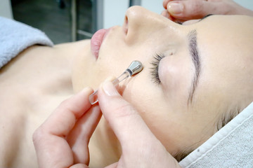 collagen treatment for area around the eyes with special sticks, procedure of regeneration and...