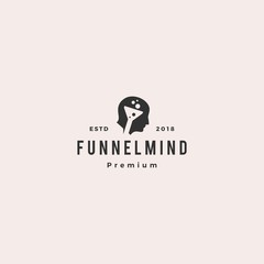 funneling mindset logo icon vector illustration