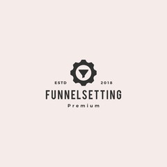 funneling setting logo icon vector illustration