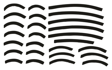 Tagging Marker Medium Curved Lines High Detail Abstract Vector Background Set 147