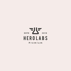 hero labs logo vector icon illustration