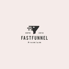 fast quick funneling logo icon vector illustration