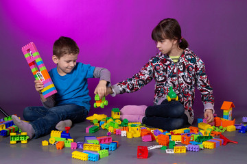 happy kids have fun playing with toys