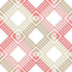 Trendy seamless pattern designs. Mosaic of quadrangles with the old texture. Vector geometric background. Can be used for wallpaper, textile, invitation card, wrapping, web page background.