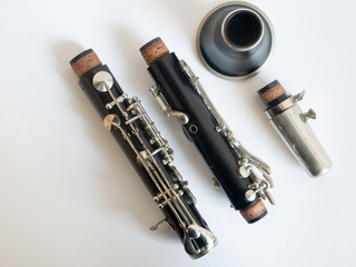 Naklejka premium Teile der Klarinette, isoliert