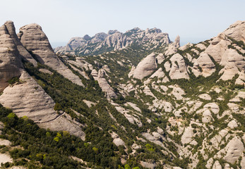 View from drone on Montserrat, Spain