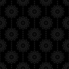 Seamless pattern with ornamental elements. Vector illustration.