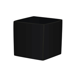 Black  flower pot. vector illustration