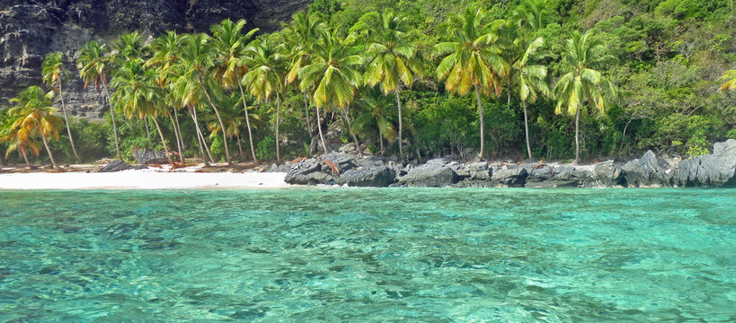 Panoramique de la c&eacute;l&egrave;bre playa fronton de r&eacute;publique dominicaine